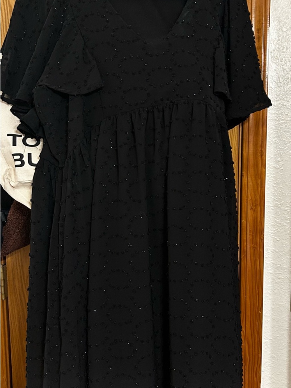 Altar'd State Black Beaded Midi Dress